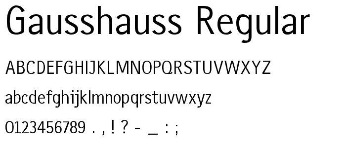 gausshauss regular font